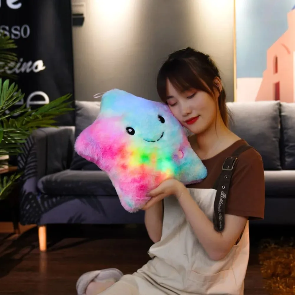 Cute LED Electronic Star Plush Toy Star Soft LED Star Doll Laruang Dekorasyon sa Bahay Mga Laruan ng Baby Kid Soft Star Pillow — image 3