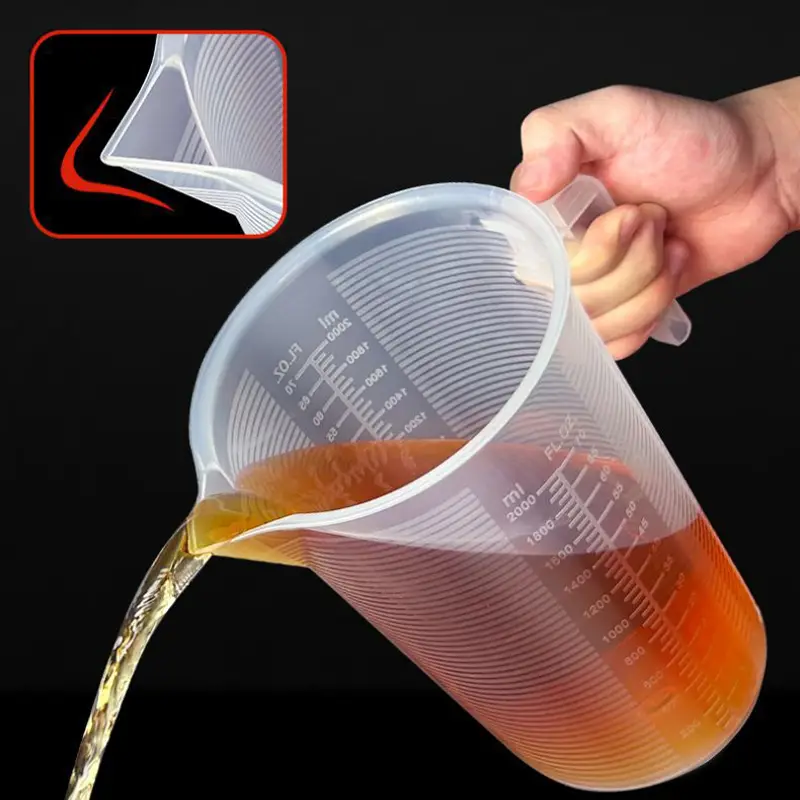 100-5000ml Thickened Plastic Measuring Cup with Scale Food Grade Measuring Cup Experimental Measuring Cup Beaker Plastic Cup — image 1