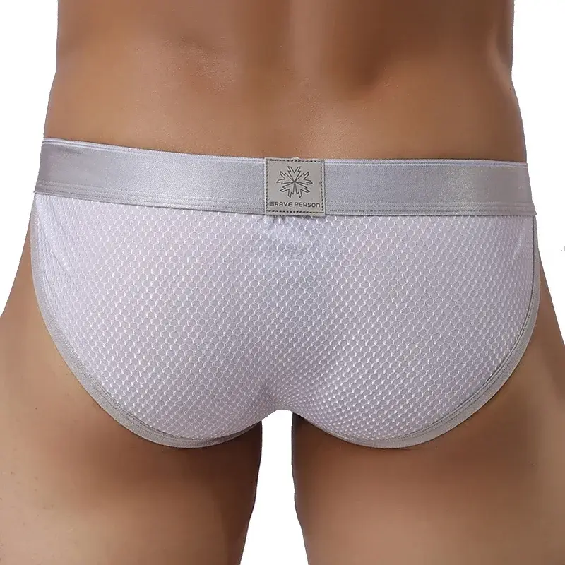 Sexy Men Underwear Briefs Breathable Underpants U Convex Pouch Low Waist Male Panties — image 4