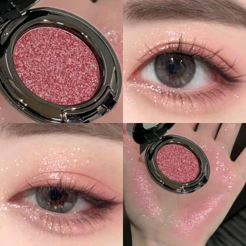 Metallic Glitter Black Blue Eyeshadow Ungu Hijau Metallic Highlighter Eyeshadow Diamond Tahan Lama Solek Mata Wanita Kosmetik — image 10