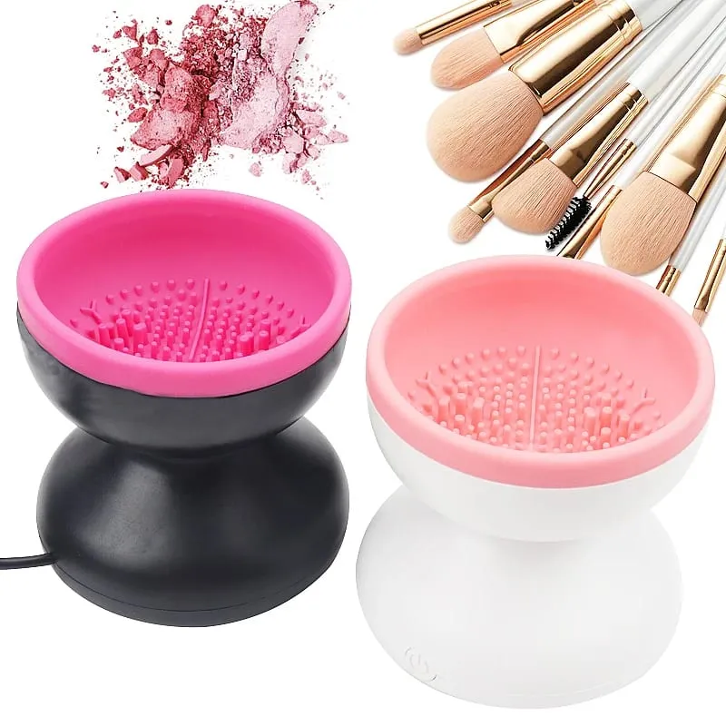 Electric Makeup Brush Cleaner Machine Silicone Cleaning Bowl Fast Wash Makeup Eyelash Brush Cleaning Tool All Cosmetic Brushes — image 2