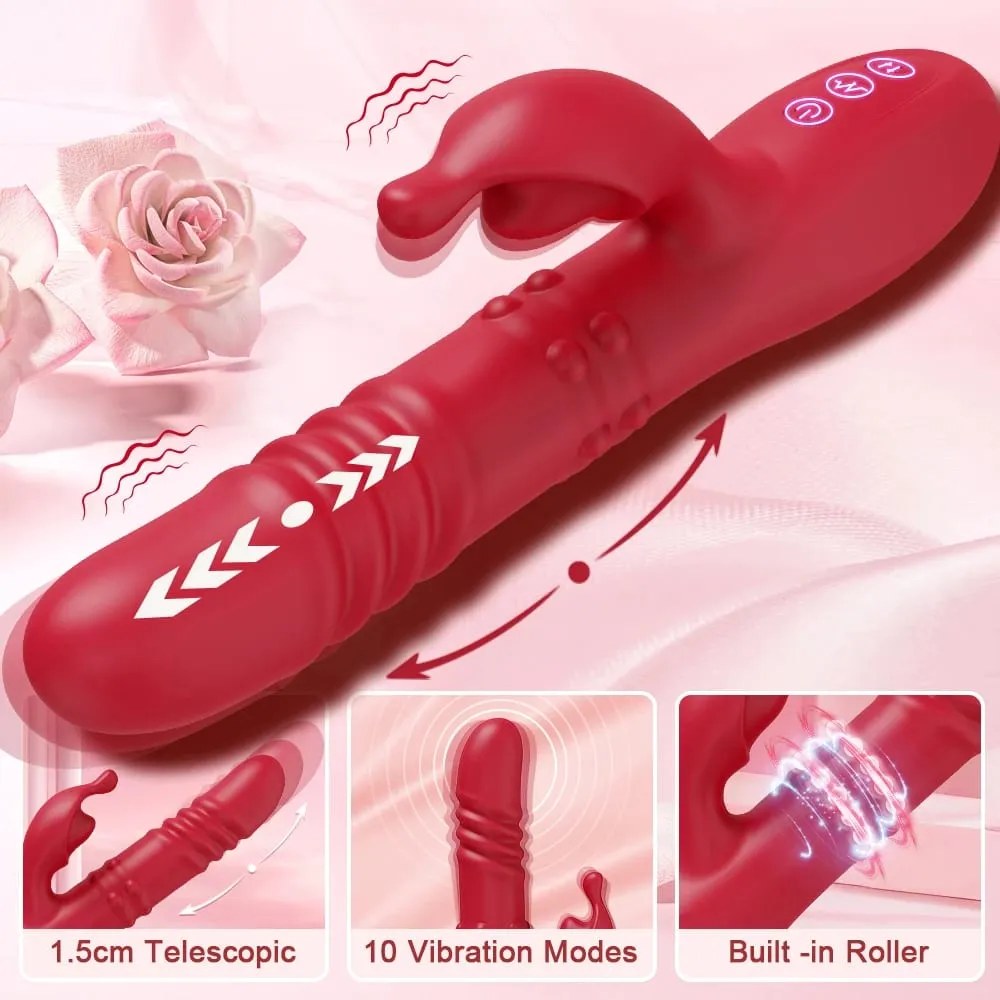 กระต่าย Thrusting Vibrator สำหรับผู้หญิง Clitoris Stimulator ที่มีประสิทธิภาพ G Spot ช่องคลอดนวดหญิง Masturbator สำหรับของเล่นสำหรับผู้ใหญ่ — image 6