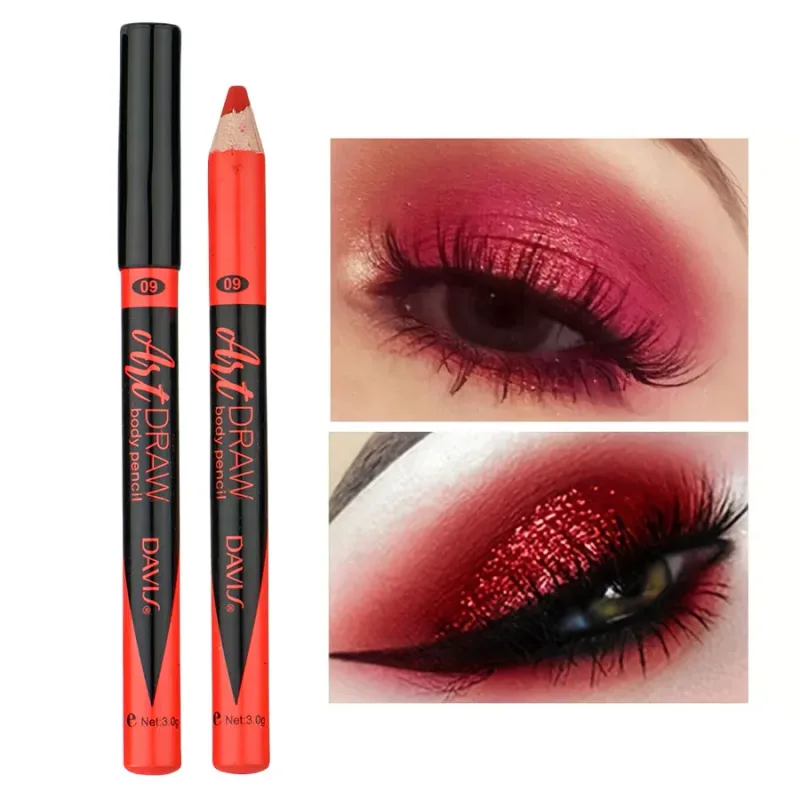 15 Color Eyeliner Lip Liner Pen Black Blue Multicolor Metallic Pearly Glitter Matte Finish Punk Smokey Style Eye Makeup Pen — image 16