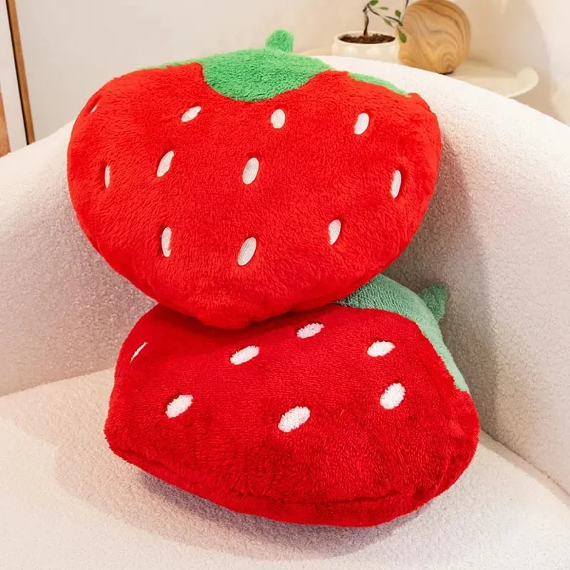 Bantal Stroberi Boneka Lembut Mainan Mewah Sofa Stroberi Sweety Bantal Peluk untuk Bantal Rumah Hadiah Ulang Tahun Tema Buah — image 2