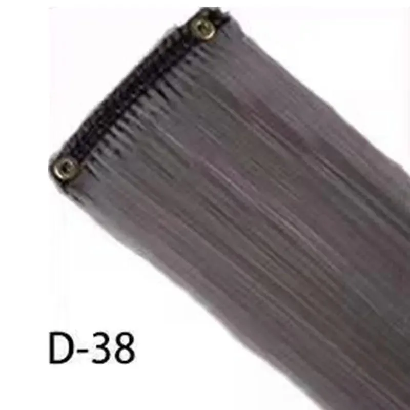 Synthetic 10Pcs colorful Hair Extensions Clip in Colored Party Highlights Extension for Kids Girls Long Straight Hairpiece — image 35