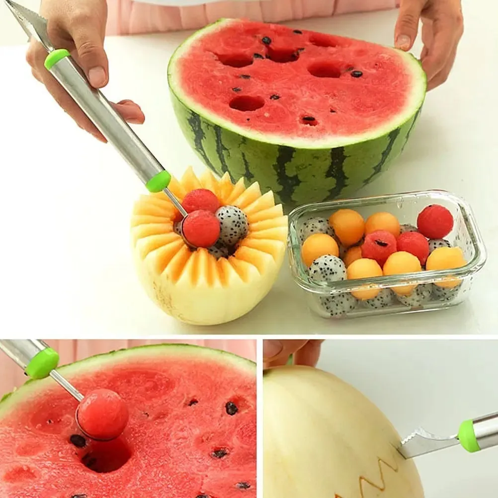 Fruit Platter Carving Knife Melon Baller Spoon Ice Cream Scoop Watermelon kitchen gadgets accessories Slicer Tools — image 4