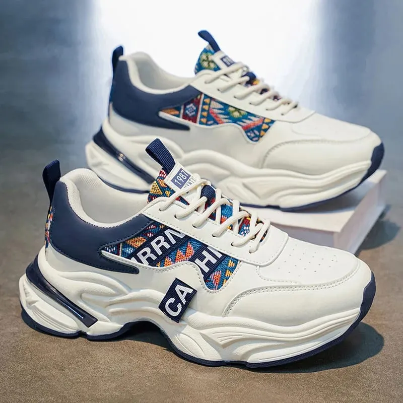 Baskets montantes coréennes pour hommes, chaussures de course respirantes à plateforme antidérapante, chaussures de sport d'extérieur résistantes à l'usure, printemps, 2026 — image 8