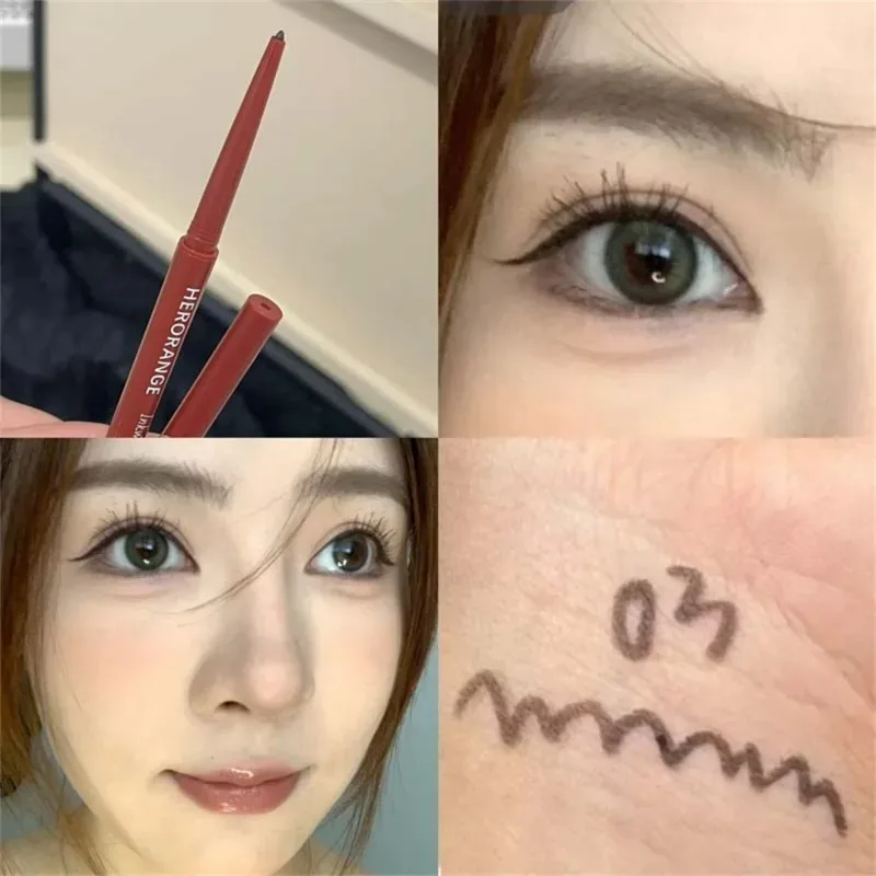 Crayon Eyeliner 12 couleurs, rouge vin, imperméable, durable, marron mat, fard à paupières, bâton de Contour, pigment élevé, maquillage pour les yeux, ver à soie — image 11