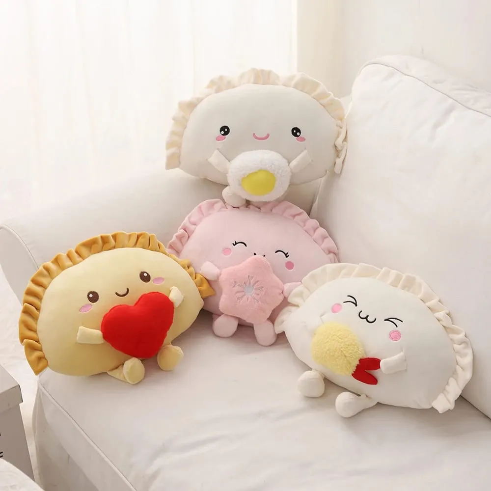 Nuovo 35 centimetri Gnocco Peluche Cuscino Cuscino Kawaii Cibo Gnocco Fritto Peluche Cuore Fiore di Ciliegio Abbraccio Cuscino Regalo Sveglio — image 4