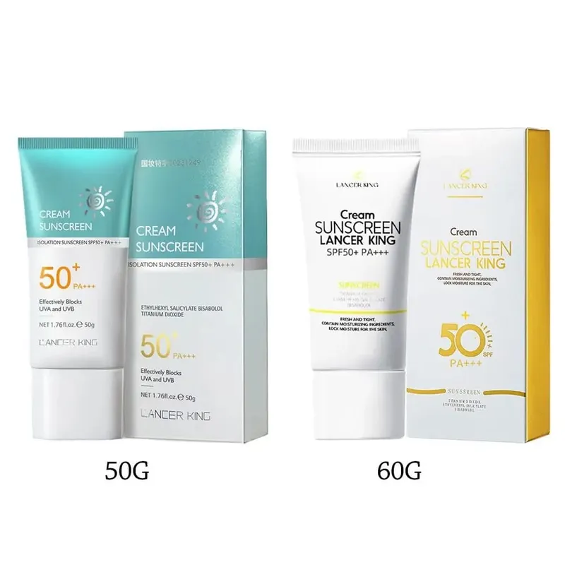 60g/50g Pembaikan Pelbagai Kesan Krim Pelindung Matahari Musim Panas SPF50+ Krim Pengasingan Blok Matahari Penyamar Ringan — image 7