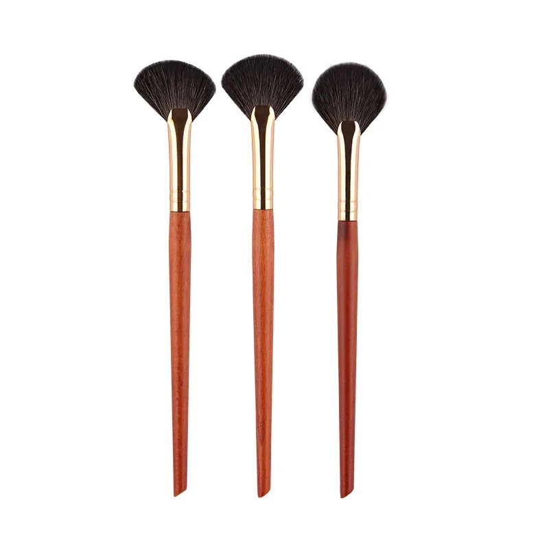 1 kus Malé vějířové štětce na make-up Zvýrazňovač Nosní stíny Štětec na make-up Tvářenka na kontury nádherné kosmetické nástroje Kozí srst — image 9