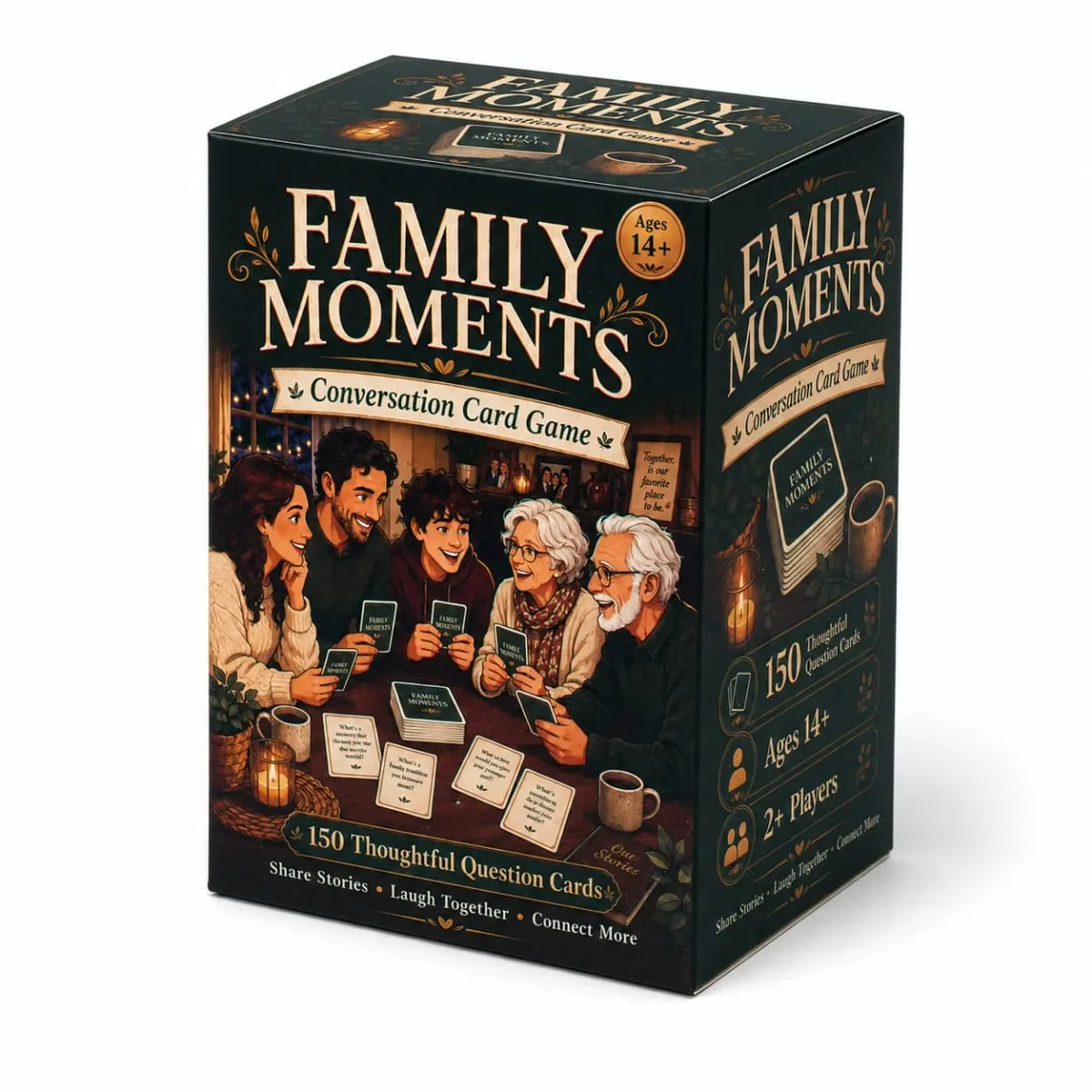 Momenti in famiglia Gioco di carte Conversazioni Carte iniziali con domande ponderate per cene di famiglia Riunioni Vacanze Storia Shari — image 3