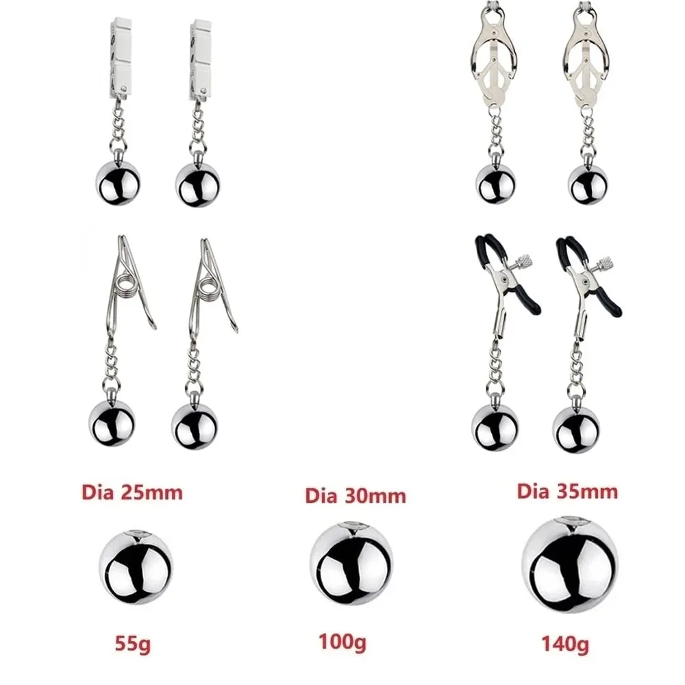 HeavyจุกนมClampคลิปน้ำหนักSlave Stimulatorจุกนมโลหะคลิปน้ำหนักBreast Bondage Restraintเพศของเล่นผู้หญิง — image 6