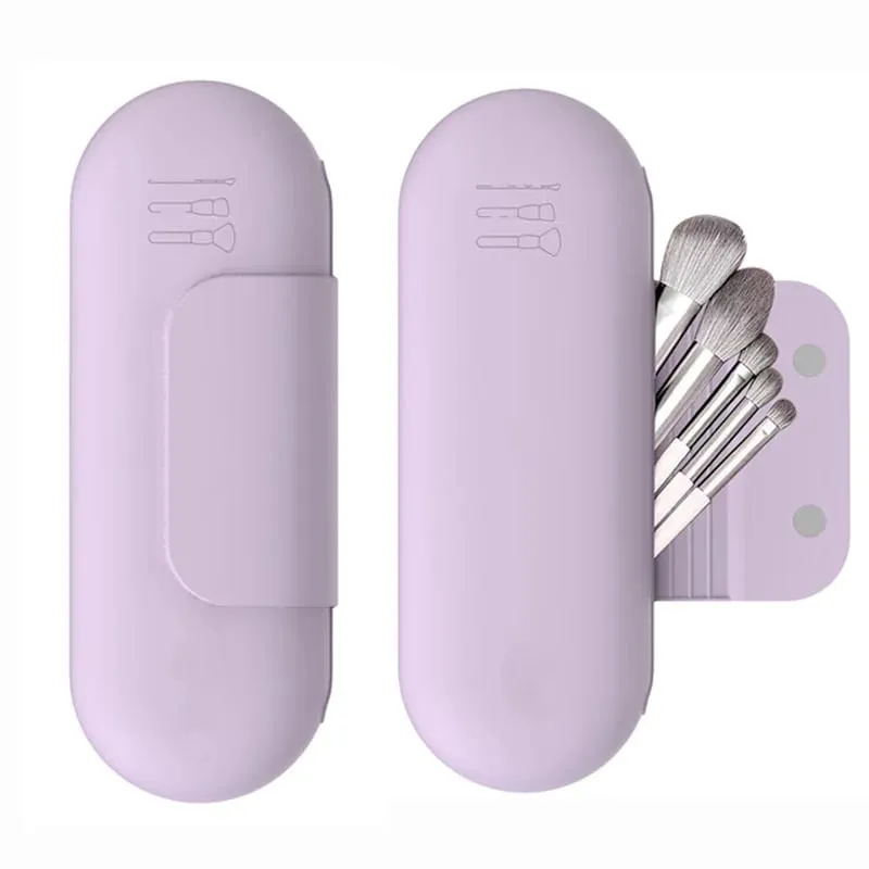 Porta pennelli per trucco in silicone Custodia per cosmetici da viaggio Custodia morbida per pennelli cosmetici portatili per il viso con chiusura magnetica — image 8