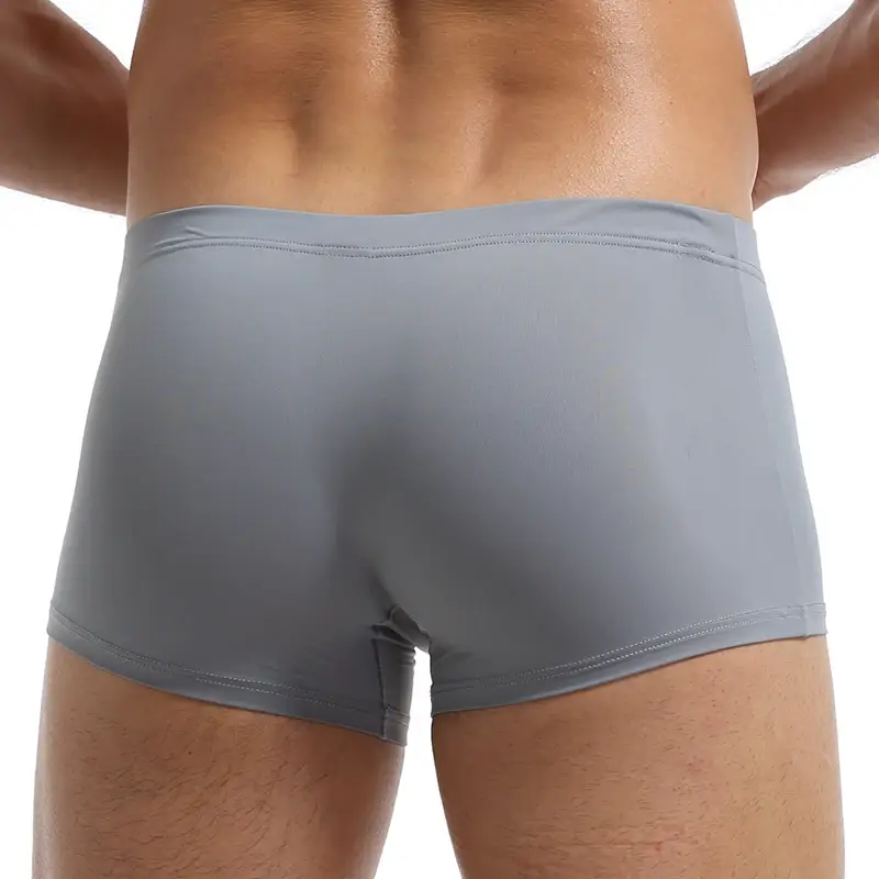 Fashion Boxers Ice Silk Man Underwear Underpants Breathable Comfortable Men's Panties Ultrathin BoxerShorts Trunks — image 6