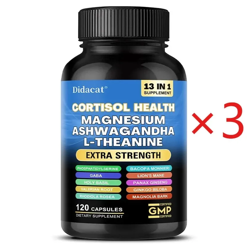 Corti-Soothe Cortisol Capsules Magnesium Ashwagandha Lower Stress Stabilize Mood Support Adrenal Health & Restful Sleep — image 11