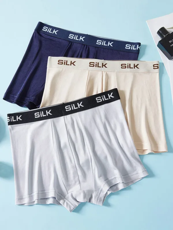 SuyaDream MEN Boxer Shorts 100% seta naturale Mutandine solide sane Biancheria intima in tessuto naturale — image 2