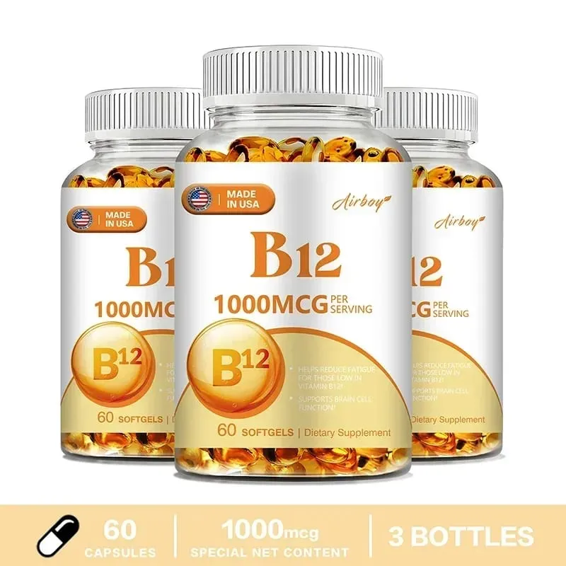 Vitamin B12 1000mcg - Benefits Brain & Heart Function Memory Learning Helps Boost Natural Energy — image 11