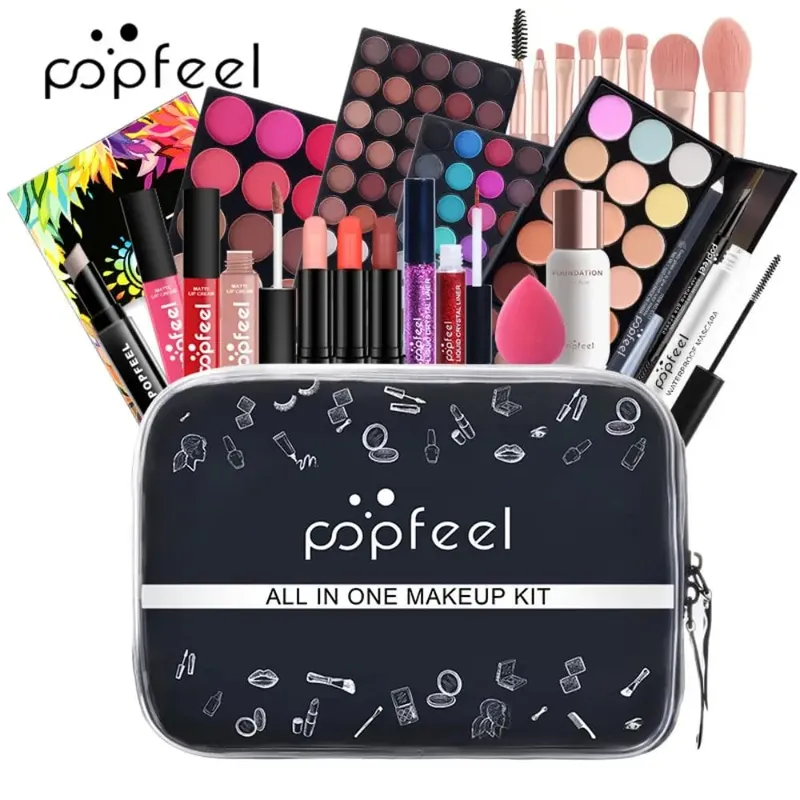 Kit de maquillaje todo en uno, 3 opciones de juego, conjunto de cosméticos faciales completos, regalo para principiantes para mujeres — image 2