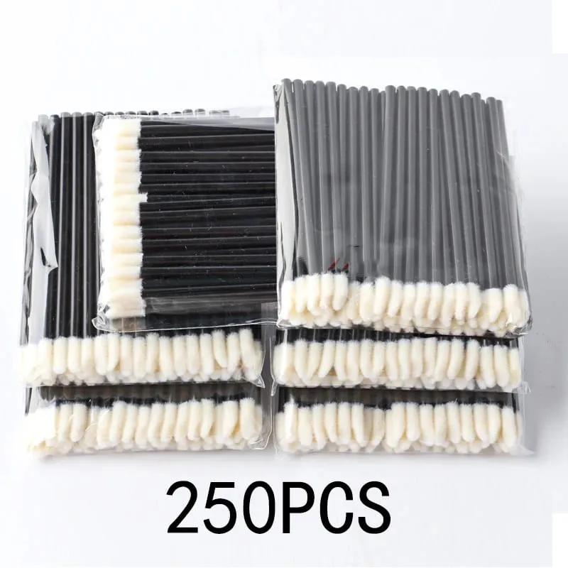 50/500/1000Pcs ขายส่งแปรงแต่งหน้าแปรงแต่งหน้า Eyelashes Extension Lip Gloss Applicator ลิปสติก Wands ชุดเครื่องสำอางค์ make Up