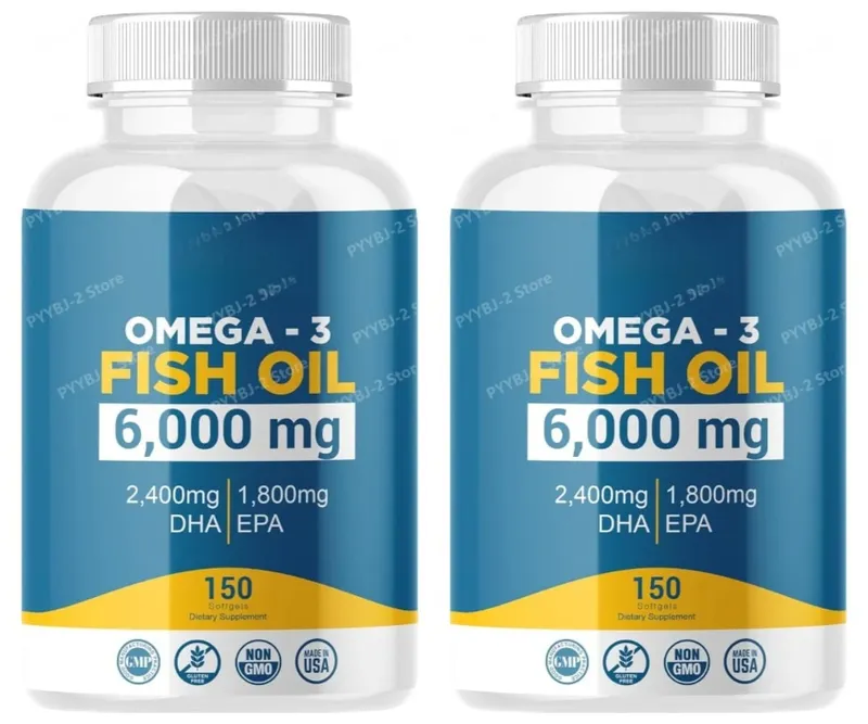 Omega-3 Olio di pesce 6000 mg Capsule molli Alto DHA Formula EPA 2400 mg DHA 1800 mg EPA Non OGM 150 capsule Cuore Cervello Supporto nutrizionale — image 10