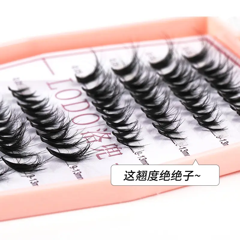 NUOVO Mix 8DFluffy Estensione ciglia a cluster singolo Segmentata Visone naturale Cat Eye Effetto trucco Ciglia Individuali Ciglia finte — image 2