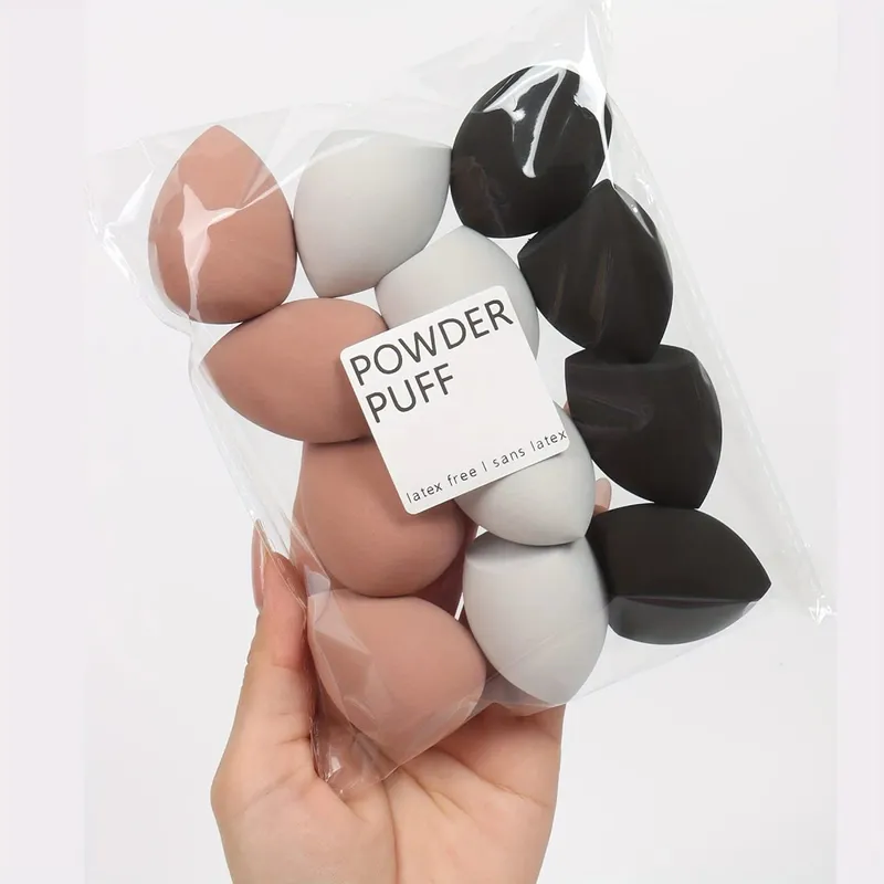 12 kusů hydrofilní polyuretanová kosmetická houba bez latexu sada vícebarevná houba pro míchání make-upu vhodná na tekutiny a krémy — image 8