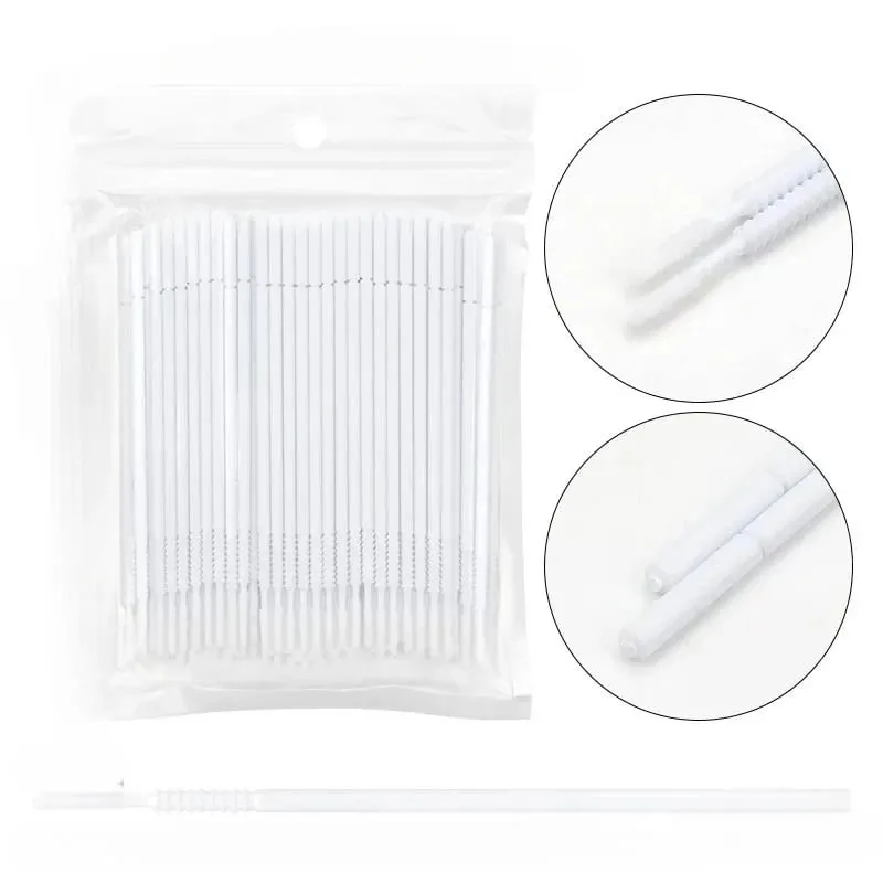 100 Stück Einweg-Spiral-Mascara-Applikator Wimpernbürsten Wimpernverlängerung Make-up-ToolsBürstengriff Microbrush