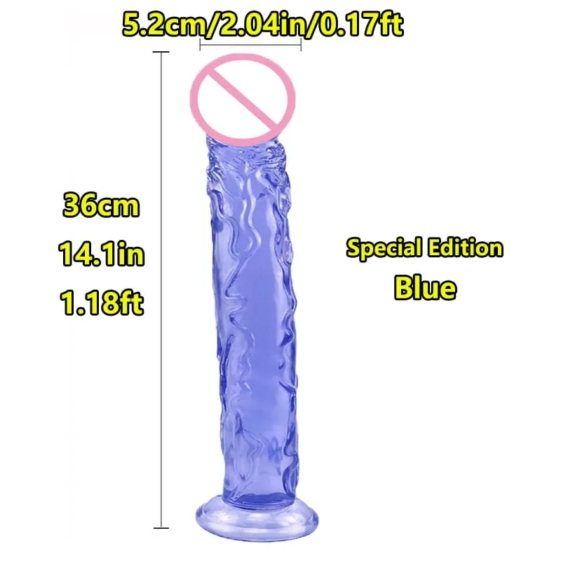 Super Cheap 7 Sizes 5 Colors Realistic Soft Jelly Dildo Suction Cup Adult Sex Toy for Women and Men Vaginal and Anal Masturbator — image 41