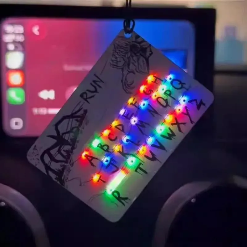 Anime Merchandise Card Light Pendant 26 Letter Light Bag Car Charm for Festival Presents Toy & Hobbies Action Figure Accessory — image 1