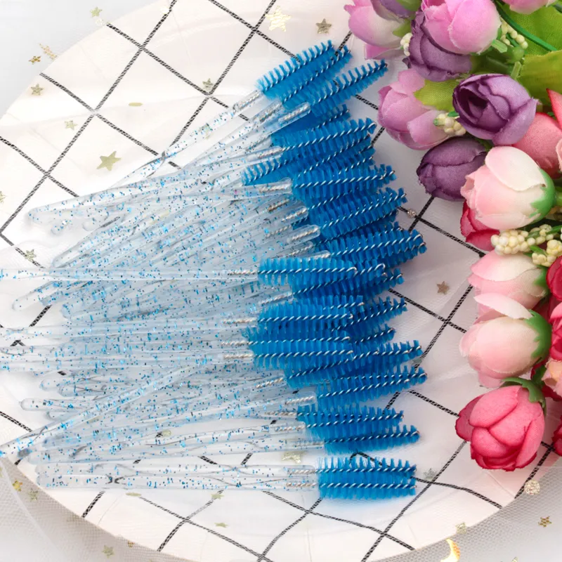 Buona qualità 5/50 pezzi pennelli per trucco ciglia in cristallo manico diamantato bacchette per mascara strumenti per estensione ciglia — image 3