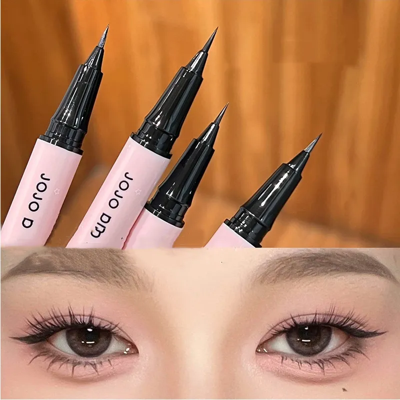 Quick-dry Eyeliner ดินสอแต่งหน้า Lasting Smooth Ultra บางสีดำสีน้ำตาล Matte Eye Liner กันน้ำอายไลเนอร์ปากกาเครื่องสำอาง — image 3