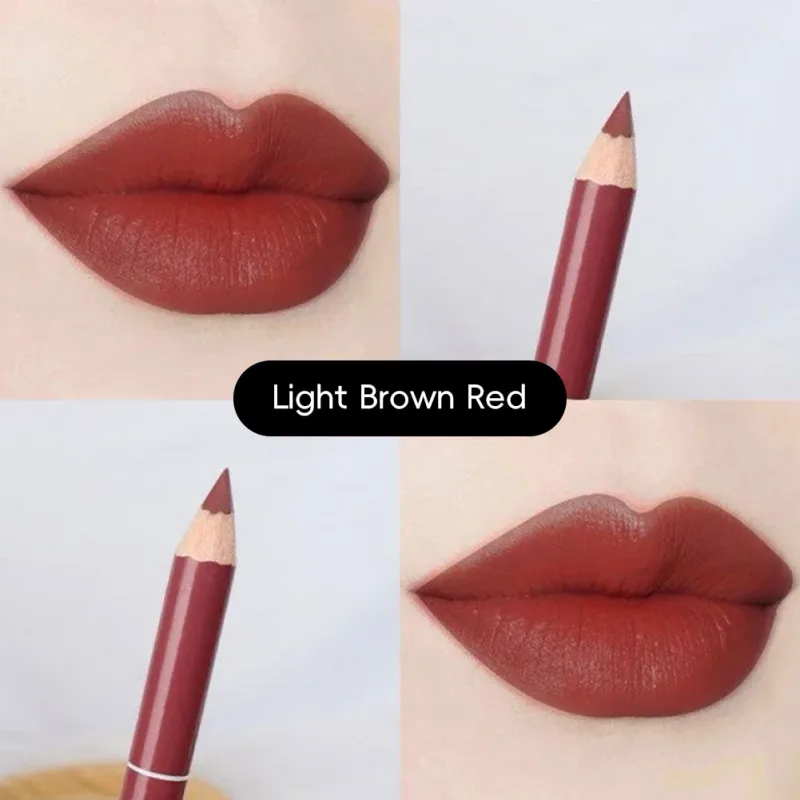 Non Stick Cup Waterproof Matte Lip Liner Pen Nude Red Long Lasting for Women Party Makeup Lip Cosmetics — image 11