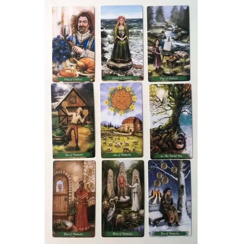 Mới Bộ Bài Tarot Oracle Thẻ Bí Ẩn Bói Toán Phù Thủy Xanh Thẻ Bài Tarot Cho Nữ Cô Gái Thẻ Trò Chơi Board Game — image 3