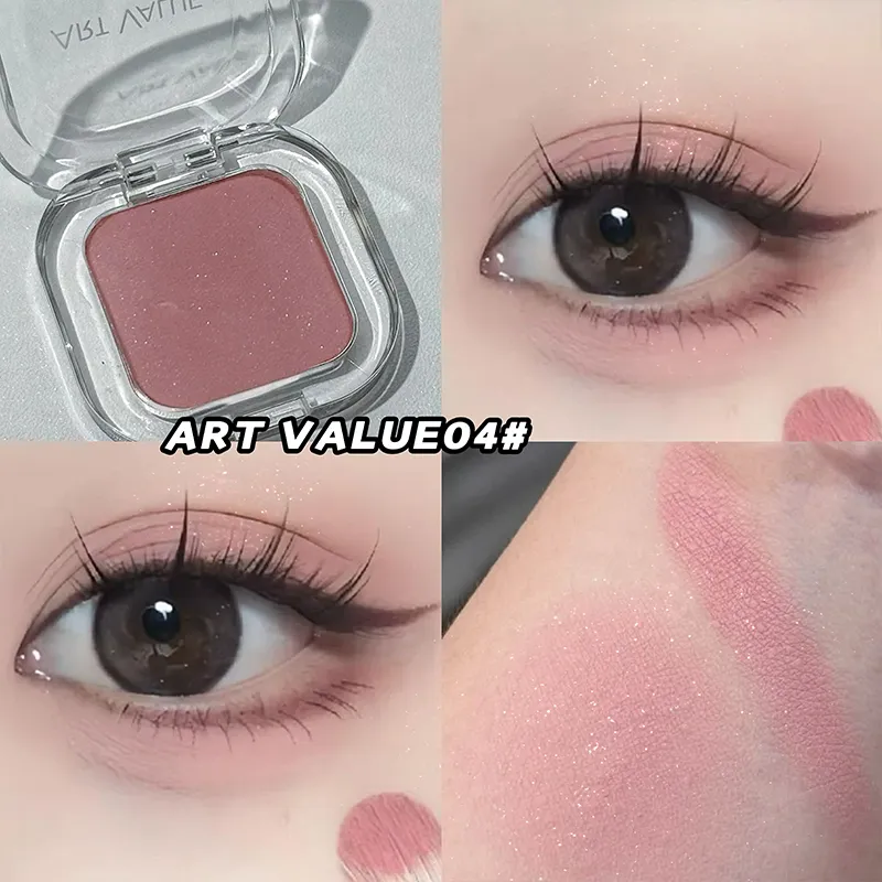 ART VALUE Single Color Eye shadow Palette Shimmer Matte Delicate Lasting Makeup High Gloss Brightening Silkworm Charming Shadow — image 5