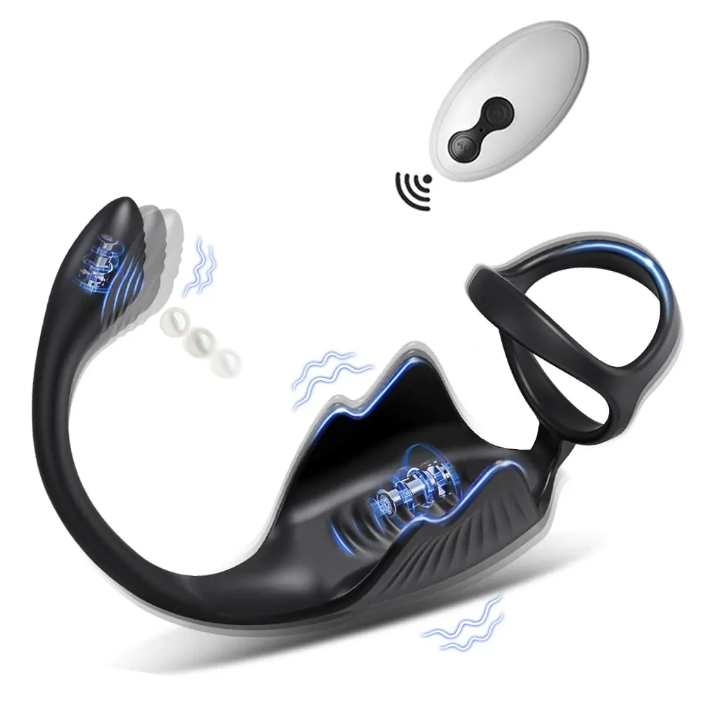 Vibrerende Butt Plug Cock Ring til Mænd Fjernbetjening Anal Vibrator Prostata Massager Gay Anal Plug Voksenvarer Sexlegetøj til mænd — image 1