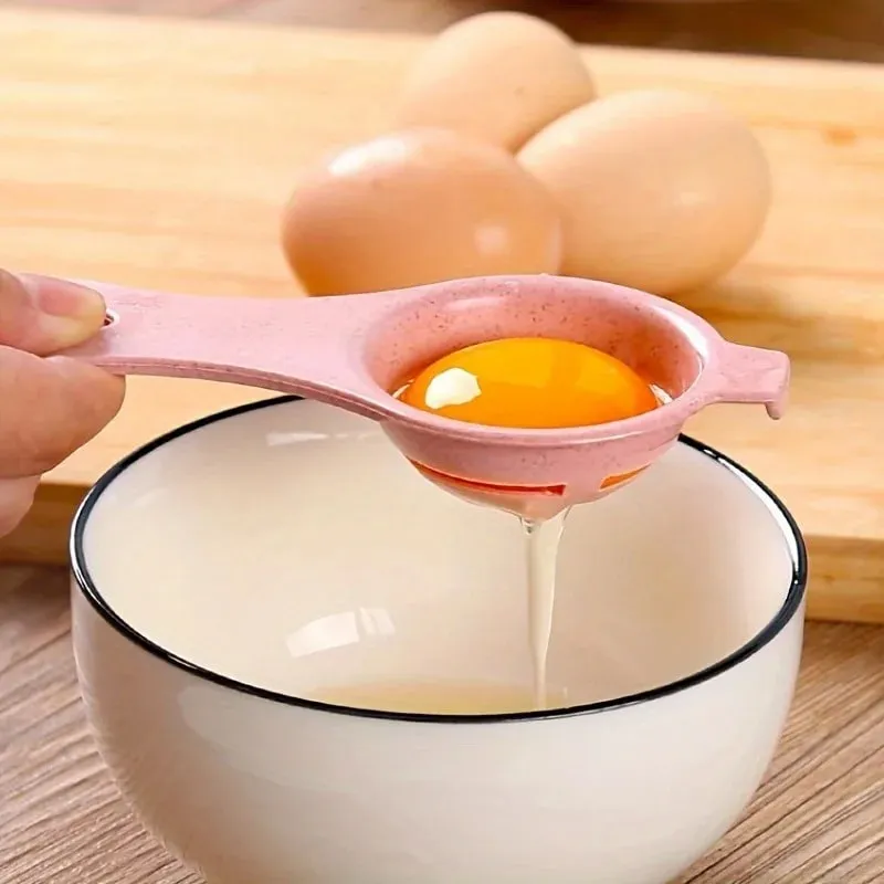 1pc Pemisah Telur Jerami Gandum Mampan - Penapis Kuning & Putih Mudah Untuk Membakar Alat Dapur