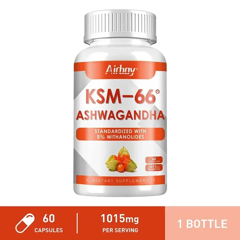 Organic Ashwagandha KSM-66 Capsules for Stress Relief Focus Brain Energy Support Sleep Health Supplement — image 8
