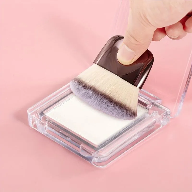 【1 pezzo Pennello per fondotinta Pennello per fard Pennello per cipria in polvere Pennello Kabuki Cosmetici multifunzione Pennelli per trucco Articoli di bellezza】 — image 3