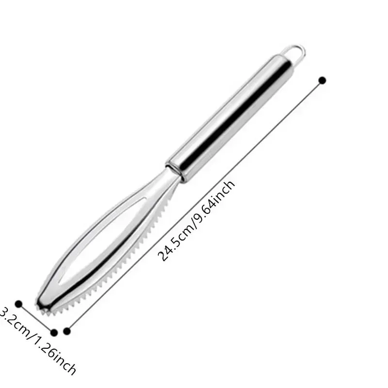 สแตนเลสเกล็ดปลาขูด Graters Fast Cleaner ลบผิวแปรงทำความสะอาด Scraper Peeler กระดูก Scaler แหนบแหนบเครื่องมือ