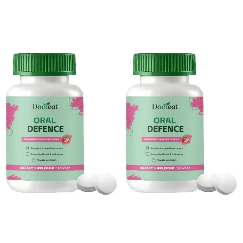 Tablet Kunyah Pertahanan Mulut untuk Sokongan Kesegaran Nafas dengan Xylitol dan Microcrystalline Hydroxyapatite untuk Dewasa 60 Pil — image 7
