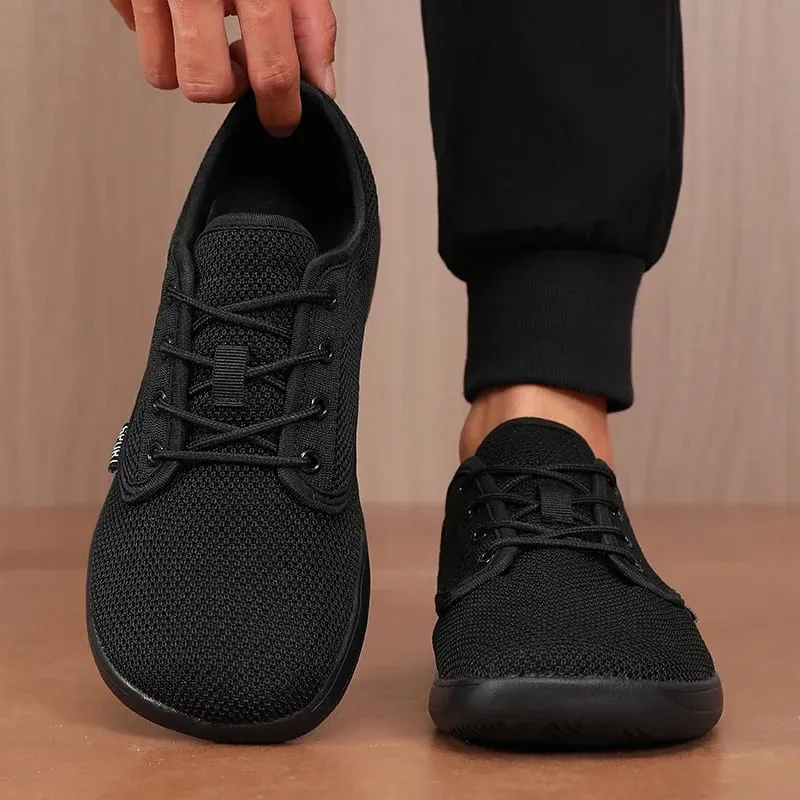 Summer Breathable Women's Flat Shoes Lightweight Mesh Comfortable Walking Shoes Men's Wide Foot Soft Sole Casual Wear Bare Foot — image 1