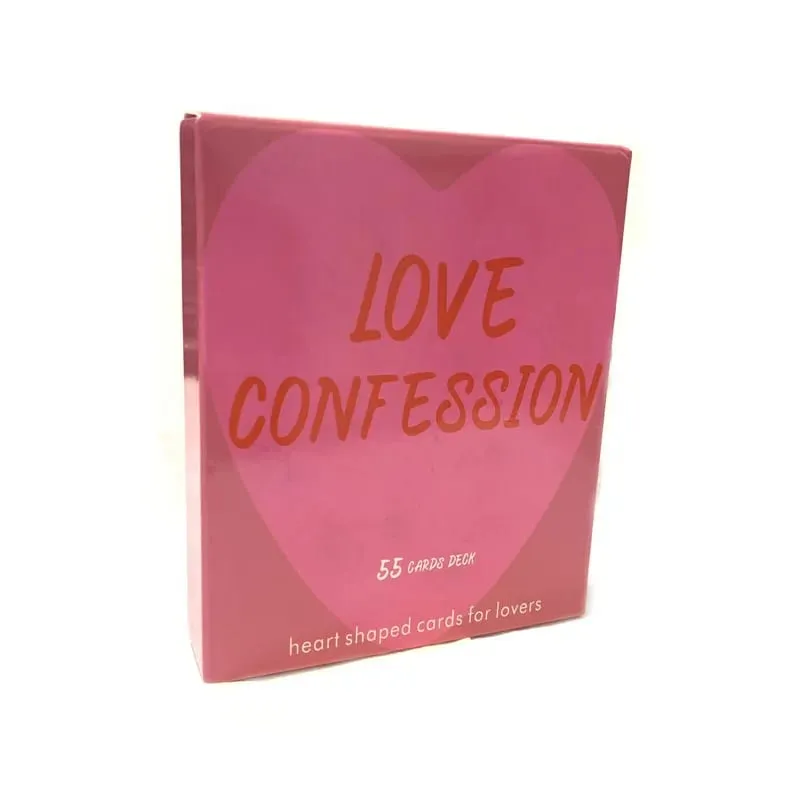 Love Confession Oracle Deck A 55 cartes en forme de coeur mots-clés d'amour signification pour les amoureux jeux de société anglais Divination destin