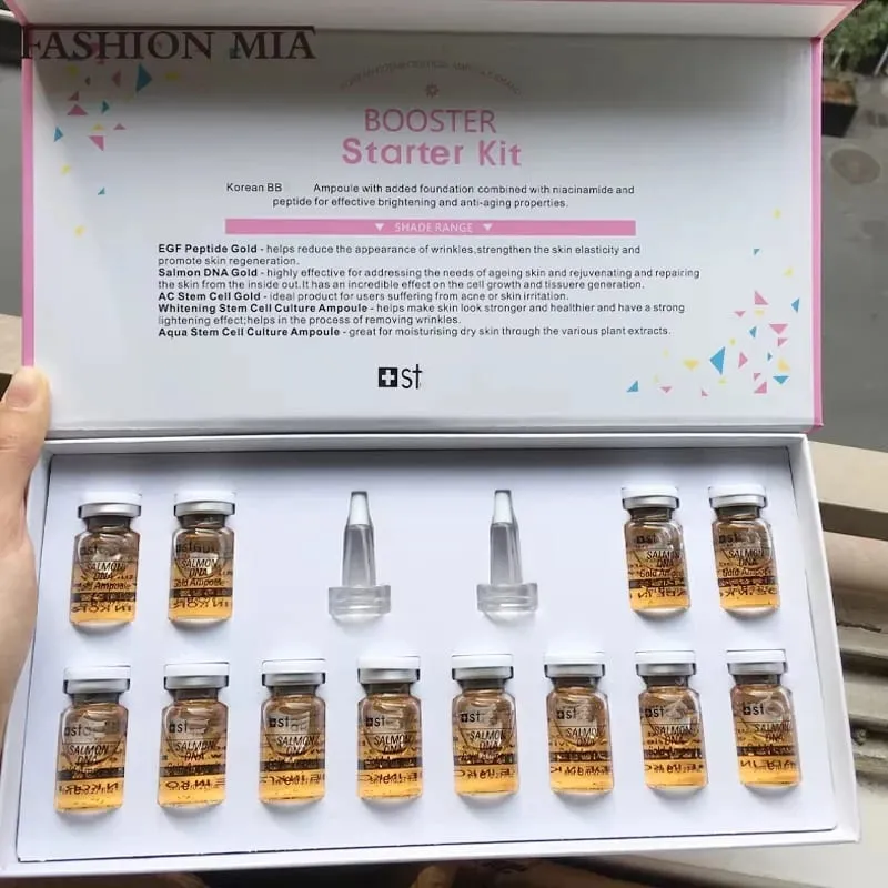 BB crème coréenne pour débutants, Kit de démarrage, Niacinamide/Peptide, Essence d'adn de saumon, hydratant, soins pour la peau du visage, 8ml