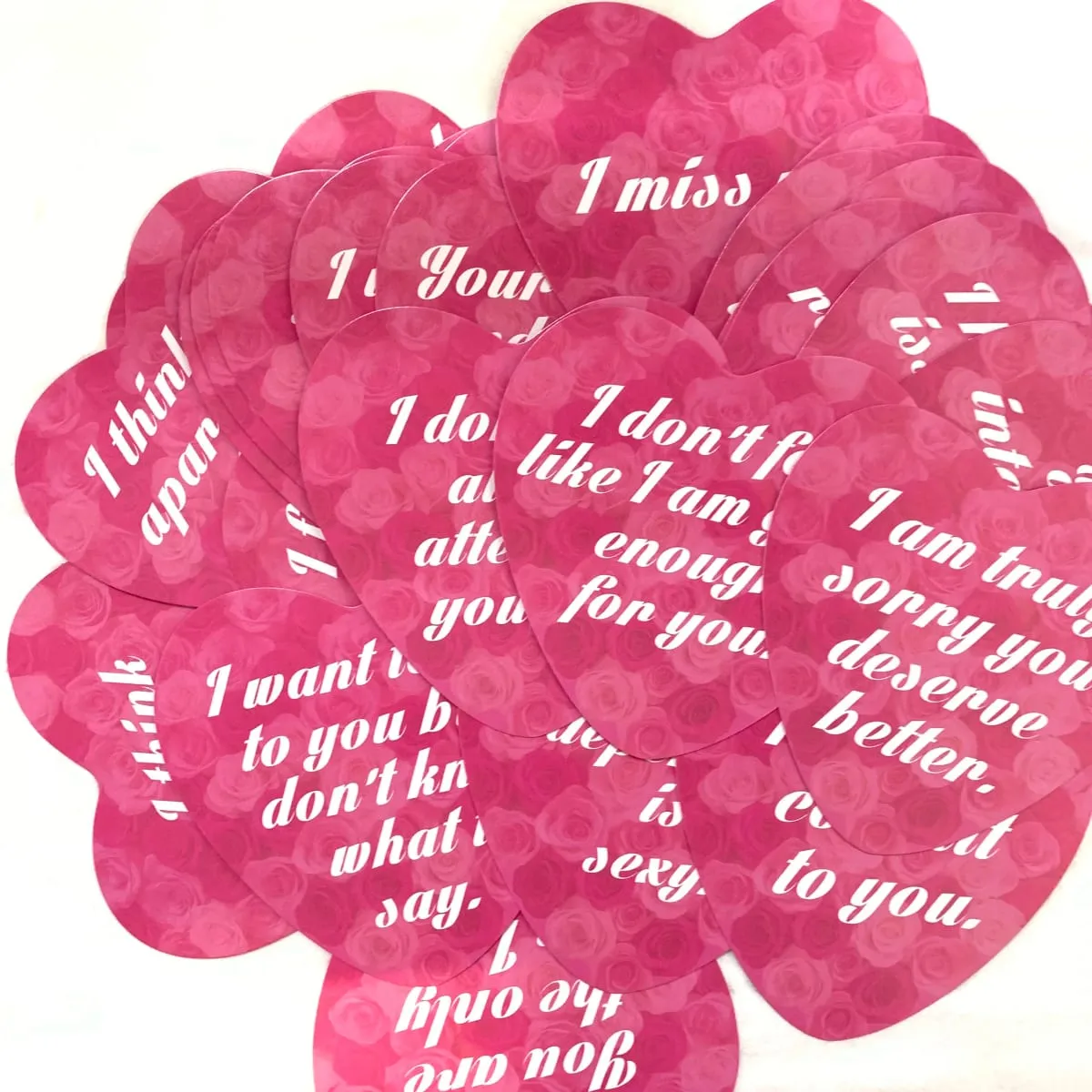 Love Confession Oracle Deck A 55 cartes en forme de coeur mots-clés d'amour signification pour les amoureux jeux de société anglais Divination destin — image 5