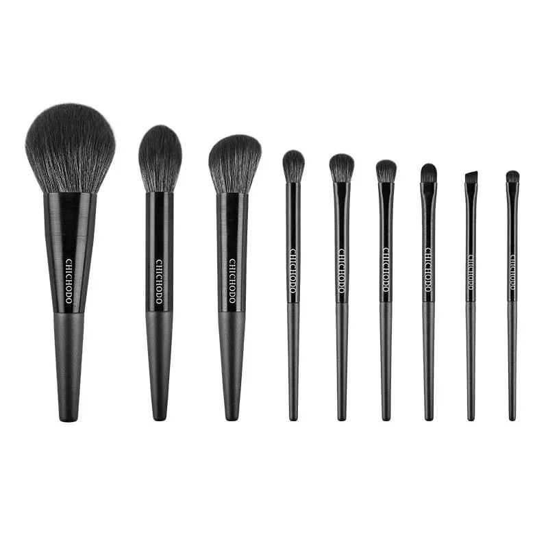 9 pcs/set kualitas Tinggi Kuas Makeup Bubuk patung Stabilo Eyeshadow Kuas Make up kit Noda Lipatan kuas alis — image 5