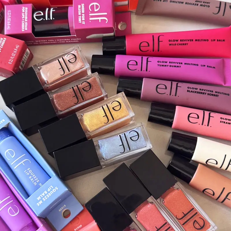 Pengilat Bibir 8-warna Elf & Serbuk Beraneka Warna Pemerah Pipi Tekstur Halus Pelembap Ringan Kosmetik Penjagaan Balsem Bibir Berkhasiat — image 2
