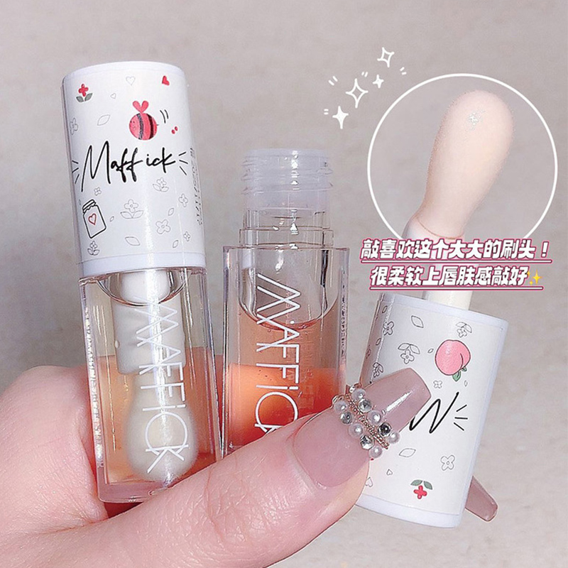 Make Up ความงามเกาหลีเครื่องสำอาง Lip Ink GLOSS Labial LIPS Moisturizer Jelly ลิปสติก Bright Oil Moisturizing Balm Big Lip Brush — image 7