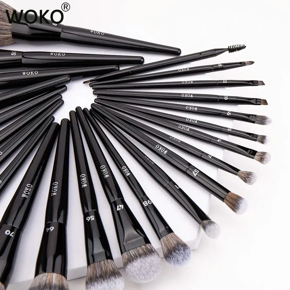 Professional Foundation Powder Highlighter Contour Cream Blush Makeup Brushes Concealer Eyeshadow Smudge Liner Eyebrow Lip Brush — image 6