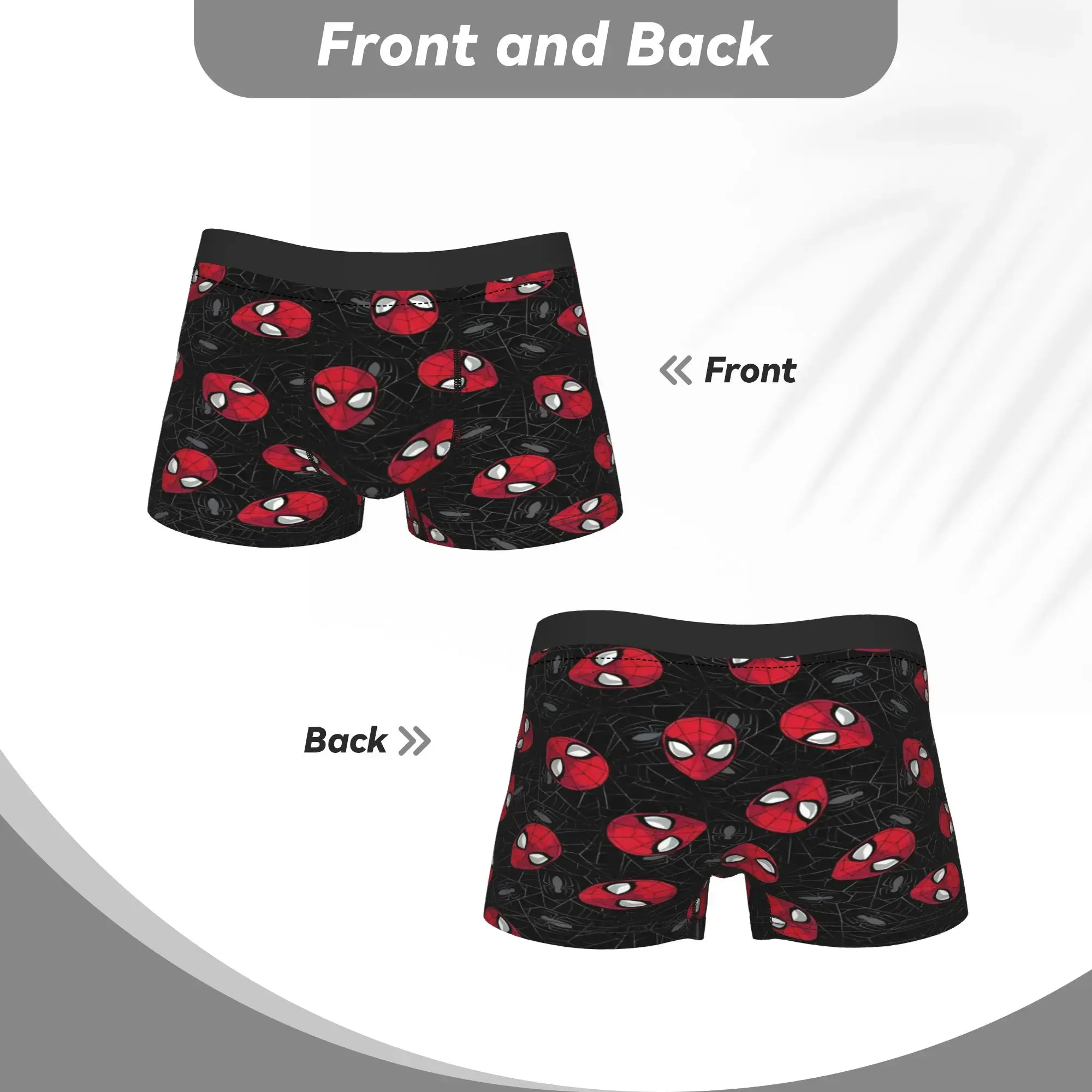 S-araignées héros sous-vêtements hommes Shorts slips classique tronc qualité impression grande taille caleçons — image 5
